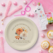 Assiettes En Carton Fleurs sauvages d'aquarelle feuilles automne citat (Fête)