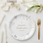 Assiettes En Carton Fleurs sauvages de confirmation<br><div class="desc">Plaques de confirmation</div>