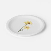 Assiettes En Carton Fleurs sauvages du Texas - Tournesol, jaune (Angle)