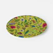 Assiettes En Carton Fleurs sauvages et papillons de nuit en vert (Angle)