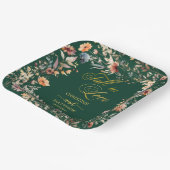 Assiettes En Carton Fleurs sauvages Or 'Tombez amoureux' Mariage éléga (Angulaire)