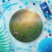 Assiettes En Carton Fleurs sauvages Violets Dans Misty Meadow (Fête)