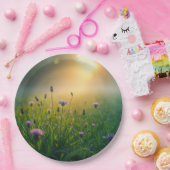 Assiettes En Carton Fleurs sauvages Violets Dans Misty Meadow (Fête)