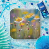 Assiettes En Carton Fleurs sauvages Whimsical Dans Le Vent (Fête)