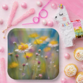Assiettes En Carton Fleurs sauvages Whimsical Dans Le Vent (Fête)