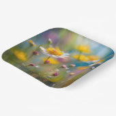 Assiettes En Carton Fleurs sauvages Whimsical Dans Le Vent (Angulaire)