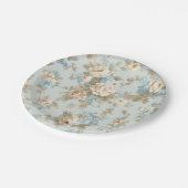 Assiettes En Carton Fleurs shabby chic (Angle)