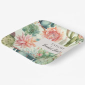 Assiettes En Carton Fleurs succulentes et cactus (Angulaire)