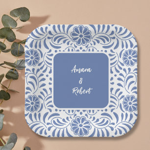 ASSIETTES EN CARTON FLEURS TALAVERA
