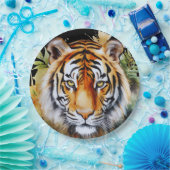 Assiettes En Carton Fleurs Tiger Pastel Safari Aquarelle Savannah (Fête)