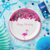 Assiettes En Carton Fleurs tropicales et flamants Anniversaire (Fête)