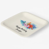 Assiettes En Carton Fleurs tropicales exotiques Anniversaire (Angulaire)
