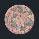 Assiettes En Carton Fleurs vertes rose Sage Laisser Motif Aquarelle<br><div class="desc">Cette motif élégante et féminine est parfaite pour une femme design et branchée. Il présente des fleurs de corail rose, rose moyen, marron, jaune doré et vert de forêt peintes à la main, ainsi que des feuilles sur un arrière - plan vert sauge. C'est le pays, joli, mignon, unique, artistique...</div>