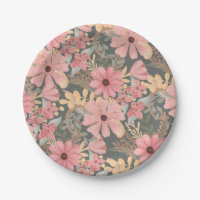 Fleurs vertes rose Sage Laisser Motif Aquarelle