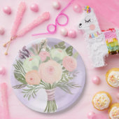 Assiettes En Carton Fleurs violettes (Fête)