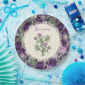Assiettes En Carton Fleurs violettes de chardon (Fête)