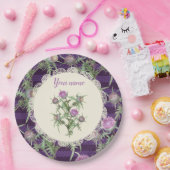 Assiettes En Carton Fleurs violettes de chardon (Fête)