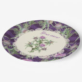 Assiettes En Carton Fleurs violettes de chardon (Angle)