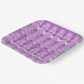 Assiettes En Carton Fleurs violettes Plaque de papier fleurie (Angulaire)