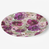 Assiettes En Carton Fleurs violettes Plaques de papier floral (Angle)