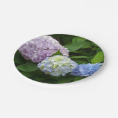 Assiettes En Carton Fleurs violettes rose élégant Hydrangeas (Angle)