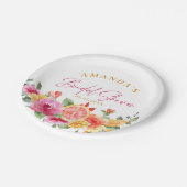 Assiettes En Carton Fleurs vives Festive Fête des mariées en agrumes t (Angle)