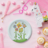 Assiettes En Carton Fleurs Whimsical (Fête)