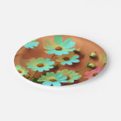 Assiettes En Carton Fleurs Zinnia Elegans (Angle)