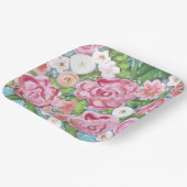 Assiettes En Carton Fleuve rose (Angulaire)