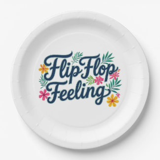 Assiettes En Carton Flip Flop Sentiment I