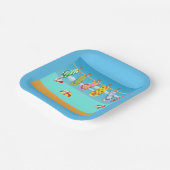 Assiettes En Carton Flip Flops À La Plage (Angulaire)