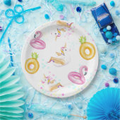 Assiettes En Carton Floatie Pool Party Anniversaire Plaques papier (Fête)