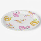 Assiettes En Carton Floatie Pool Party Anniversaire Plaques papier (Angle)