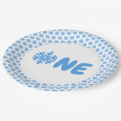 Assiettes En Carton Flocon 1er Anniversaire (Angle)