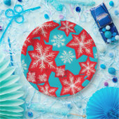 Assiettes En Carton Flocon de neige (Fête)