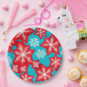 Assiettes En Carton Flocon de neige (Fête)