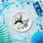 Assiettes En Carton Flocon de neige de chat cosmique (Fête)