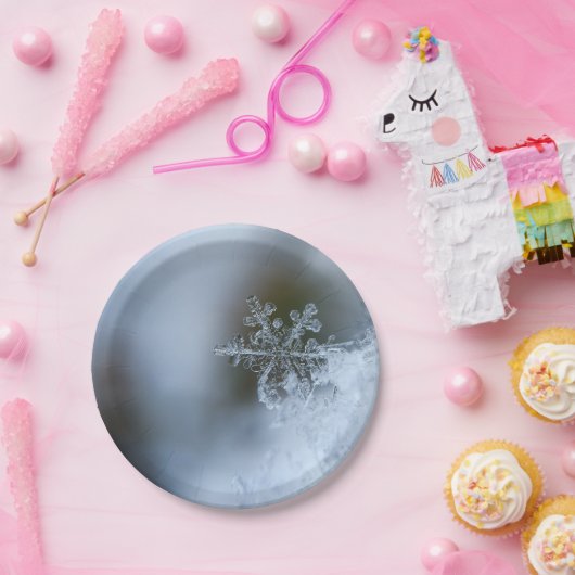 Assiettes En Carton Flocon de neige Icy (Fête)