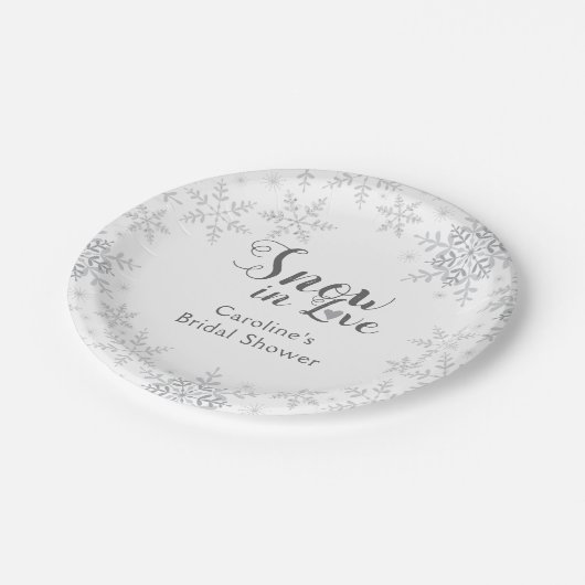 Assiettes En Carton Flocons de Neige Hivernaux Amour de Neige Shower d (Angle)
