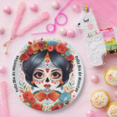 Assiettes En Carton 🌹 Flor y Calavera : Hommage à Dia de Muertos 🌹 (Fête)