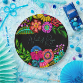 Assiettes En Carton Flora coloré mexicain Mariage (Fête)