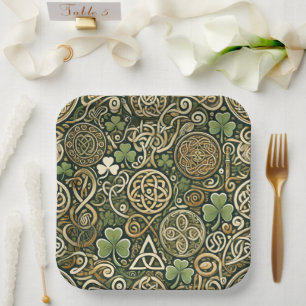 Assiettes En Carton Floraison Celtique
