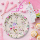 Assiettes En Carton Floral (Fête)