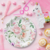 Assiettes En Carton Floral (Fête)