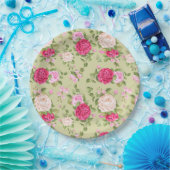 Assiettes En Carton Floral (Fête)