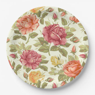 Assiettes En Carton Floral