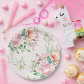 Assiettes En Carton Floral (Fête)