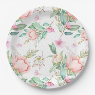 Assiettes En Carton Floral