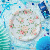 Assiettes En Carton Floral (Fête)