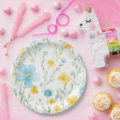 Assiettes En Carton Floral (Fête)